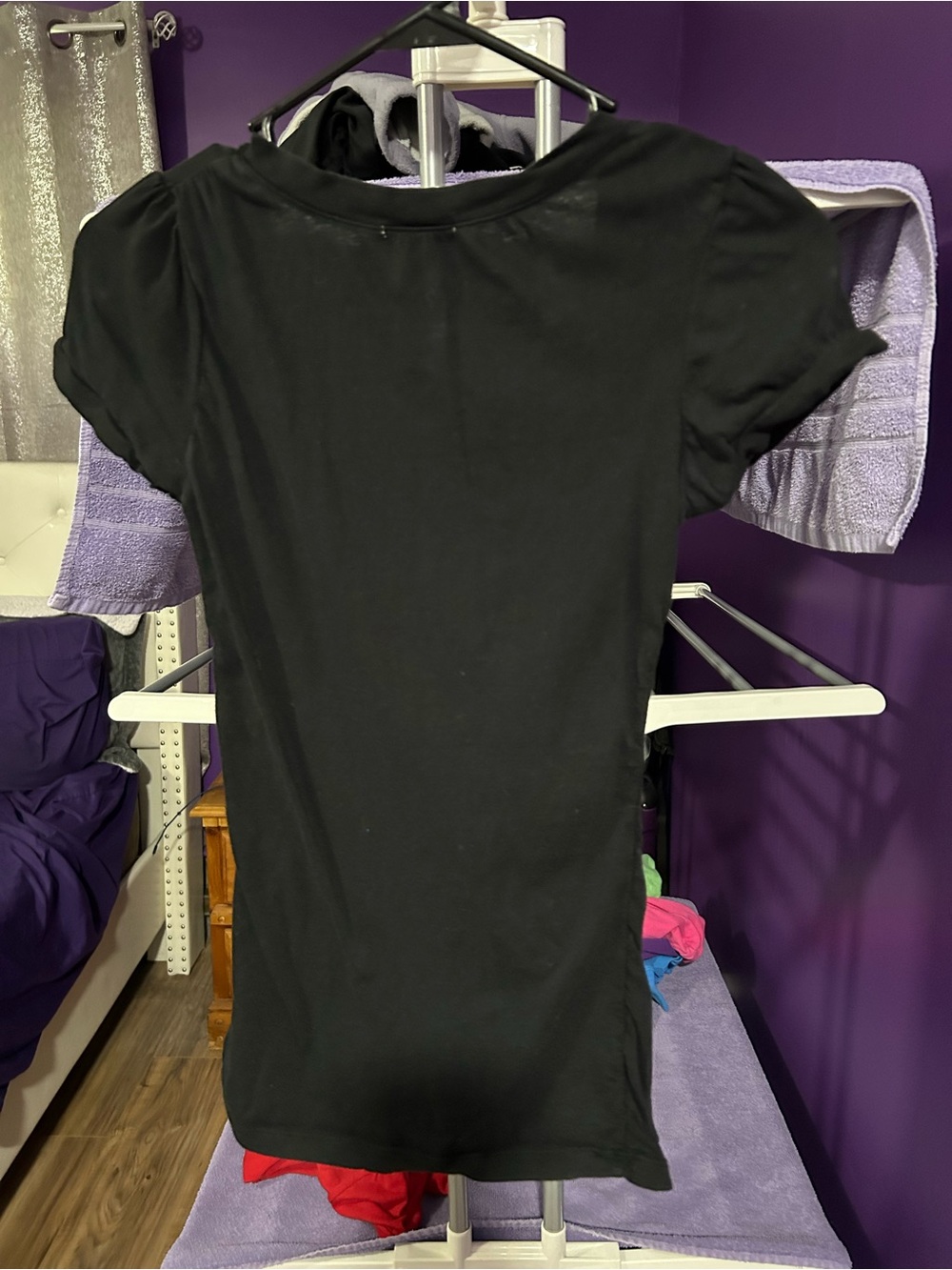 Lot of 8 Vintage Y2K Ruched Stretchy Scoop Neck Baby Tee Ambiance Size Small - Picture 12 of 16
